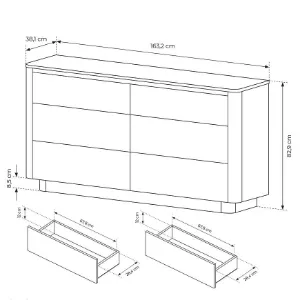 Obrazek Komoda D 163 6s Torro Dąb Cremona
