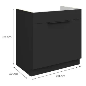 Obrazek Szafka Kuchenna Aria-Bl/Bl Anti Fingerprint 80zl 1s Bb