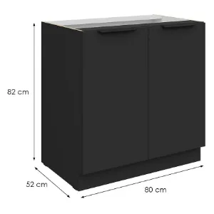 Obrazek Szafka Kuchenna Aria-Bl/Bl Anti Fingerprint 80d 2f Bb