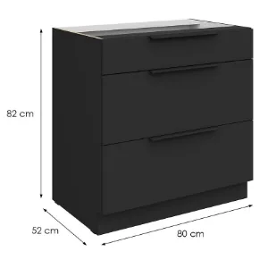 Obrazek Szafka Kuchenna Aria-Bl/Bl Anti Fingerprint 80d 3s Bb