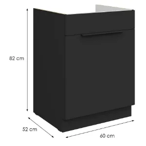 Obrazek Szafka Kuchenna Aria-Bl/Bl Anti Fingerprint 60zl 1s Bb