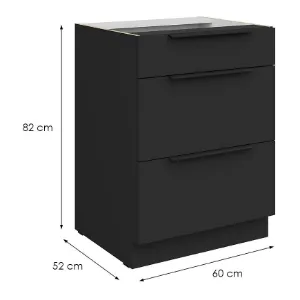 Obrazek Szafka Kuchenna Aria-Bl/Bl Anti Fingerprint 60d 3s Bb