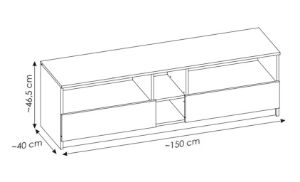 Obrazek Szafka RTV z szufladami Fano 2S FANF01