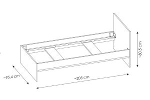 Obrazek Łóżko Ricko 90x200 cm RIKZ01
