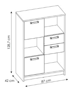 Obrazek Regał niski Nubi 2D2S NUBR02