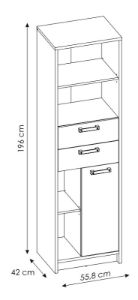 Obrazek Regał wysoki Nubi 1D2S NUBR01