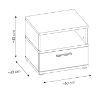 Obrazek Szafka nocna z szufladą Twenty 1S TWEK03