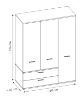 Obrazek Szafa trzydrzwiowa z szufladami Twenty 3D2S TWES03