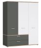 Obrazek Szafa trzydrzwiowa z szufladami Twenty 3D2S TWES03
