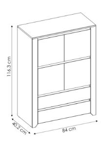 Obrazek Komoda czterodrzwiowa z szufladami Angel 4D2S Typ 33