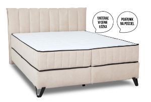 Obrazek Łóżko kontynentalne Calvo 160x200 cm beż