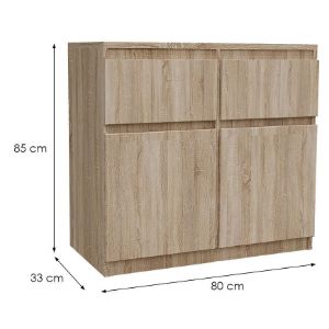 Obrazek Komoda Merg 2S2F sonoma