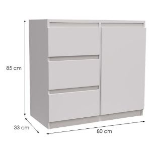 Obrazek Komoda Merg 3S1F biały