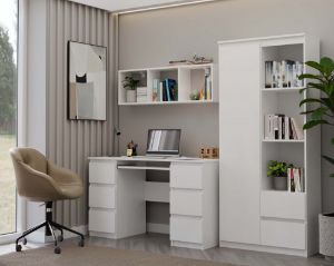 Obrazek Półka wisząca Kobi 1x3 biały mat