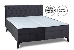 Obrazek Łóżko kontynentalne Kortez 160x200 cm grafit