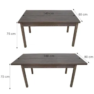 Obrazek Stół St-68 140x80+40 Orzech Windmill Dark