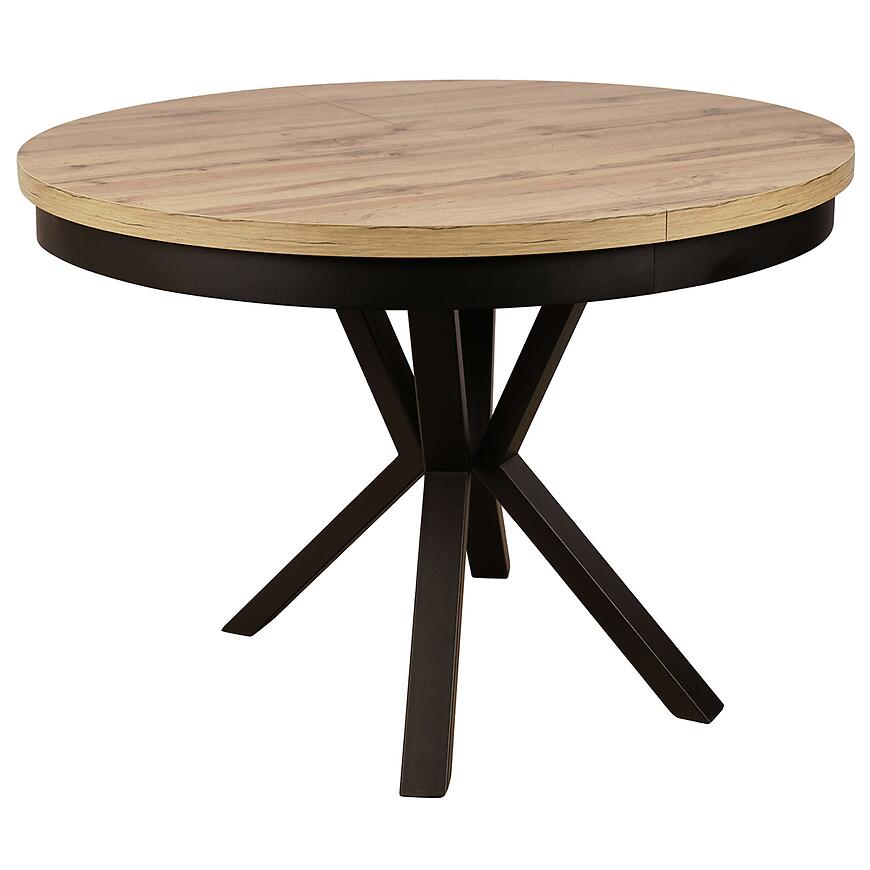 Stół St-42 100+2x50 Dąb Wotan/Czarny -Noga Metalowa