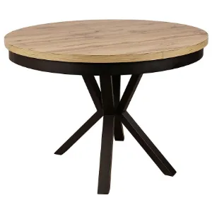 Obrazek Stół St-42 100+2x50 Dąb Wotan/Czarny -Noga Metalowa