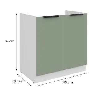 Obrazek Szafka Kuchenna Aria-Sa/Wh Anti Fingerprint 80zl 2f Bb