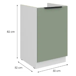 Obrazek Szafka Kuchenna Aria-Sa/Wh Anti Fingerprint 50zl 1f Bb
