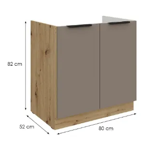 Obrazek Szafka Kuchenna Aria-Ta/Ar Anti Fingerprint 80zl 2f Bb