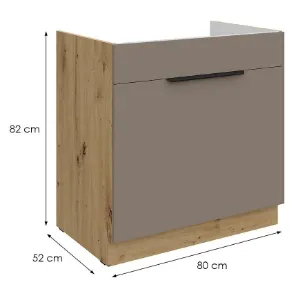 Obrazek Szafka Kuchenna Aria-Ta/Ar Anti Fingerprint 80zl 1s Bb