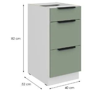 Obrazek Szafka Kuchenna Aria-Sa/Wh Anti Fingerprint 40d 3s Bb