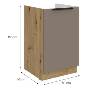 Obrazek Szafka Kuchenna Aria-Ta/Ar Anti Fingerprint 50zl 1f Bb