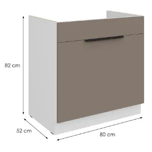 Obrazek Szafka Kuchenna Aria-Ta/Wh Anti Fingerprint 80zl 1s Bb