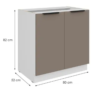 Obrazek Szafka Kuchenna Aria-Ta/Wh Anti Fingerprint 80d 2f Bb