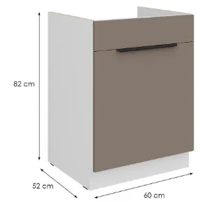 Obrazek Szafka Kuchenna Aria-Ta/Wh Anti Fingerprint 60zl 1s Bb