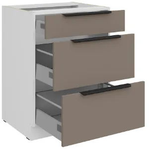 Obrazek Szafka Kuchenna Aria-Ta/Wh Anti Fingerprint 60d 3s Bb