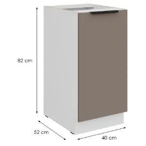 Obrazek Szafka Kuchenna Aria-Ta/Wh Anti Fingerprint 40d 1f Bb