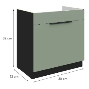 Obrazek Szafka Kuchenna Aria-Sa/Bl Anti Fingerprint 80zl 1s Bb