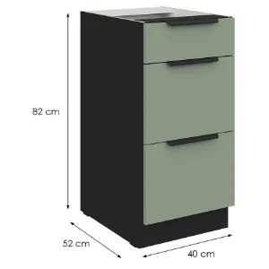 Obrazek Szafka Kuchenna Aria-Sa/Bl Anti Fingerprint 40d 3s Bb