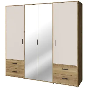 Obrazek Szafa Mokkaro  Moks845-M802  2d2lud4sz Piaskowy/Dąb Mauvella