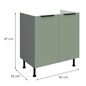 Obrazek Szafka Kuchenna Aria-Sa/Ant Anti Fingerprint 80zl 2f Bb