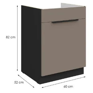 Obrazek Szafka Kuchenna Aria-Ta/Bl Anti Fingerprint 60zl 1s Bb