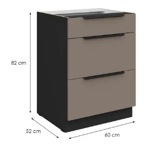 Obrazek Szafka Kuchenna Aria-Ta/Bl Anti Fingerprint 60d 3s Bb