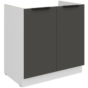 Obrazek Szafka Kuchenna Aria-Gr/Wh Anti Fingerprint 80zl 2f Bb