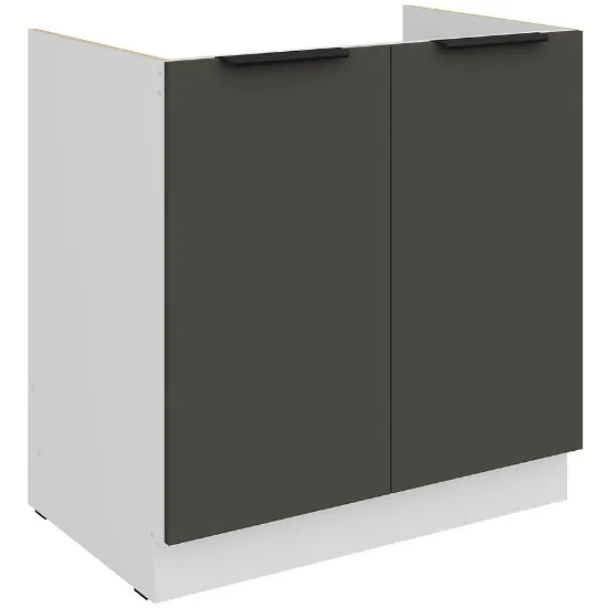 Obrazek Szafka Kuchenna Aria-Gr/Wh Anti Fingerprint 80zl 2f Bb