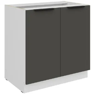 Obrazek Szafka Kuchenna Aria-Gr/Wh Anti Fingerprint 80d 2f Bb