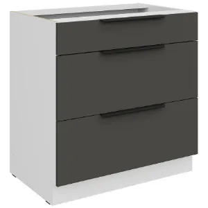 Obrazek Szafka Kuchenna Aria-Gr/Wh Anti Fingerprint 80d 3s Bb