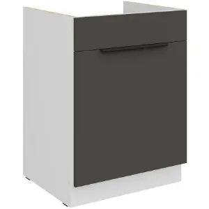 Obrazek Szafka Kuchenna Aria-Gr/Wh Anti Fingerprint 60zl 1s Bb