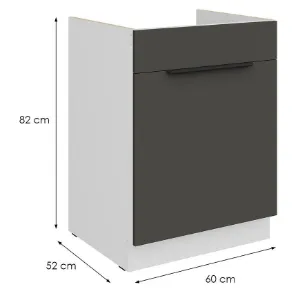 Obrazek Szafka Kuchenna Aria-Gr/Wh Anti Fingerprint 60zl 1s Bb