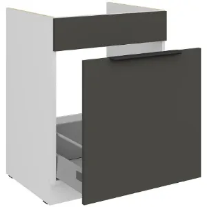 Obrazek Szafka Kuchenna Aria-Gr/Wh Anti Fingerprint 60zl 1s Bb
