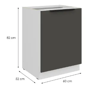 Obrazek Szafka Kuchenna Aria-Gr/Wh Anti Fingerprint 60d 1f Bb