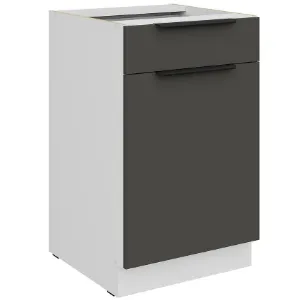 Obrazek Szafka Kuchenna Aria-Gr/Wh Anti Fingerprint 50d 1f 1s Bb