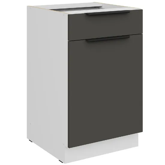 Obrazek Szafka Kuchenna Aria-Gr/Wh Anti Fingerprint 50d 1f 1s Bb