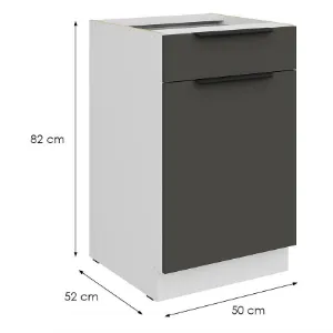 Obrazek Szafka Kuchenna Aria-Gr/Wh Anti Fingerprint 50d 1f 1s Bb